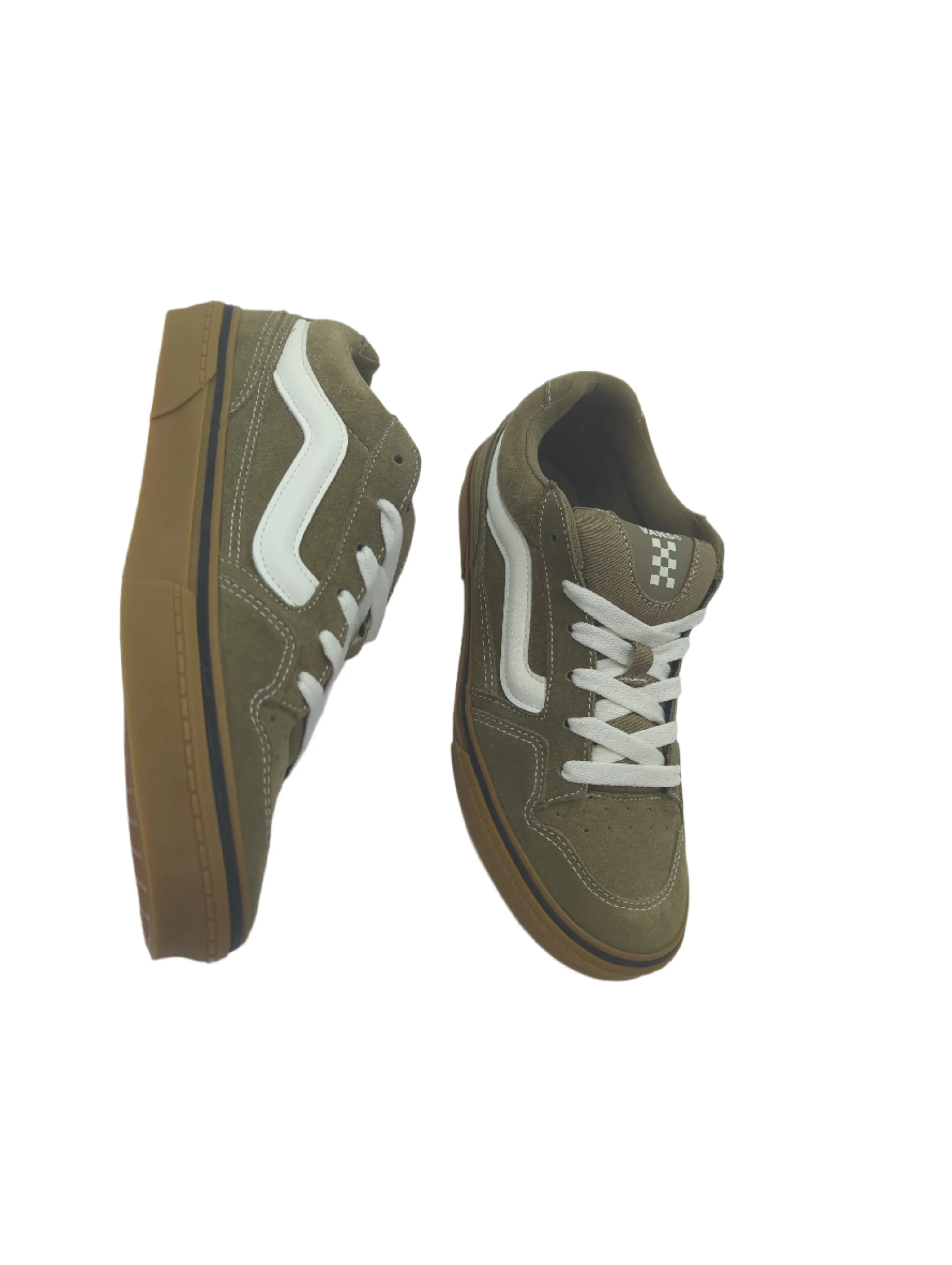 Caldrone Olive Suede Gum Sole Sneaker