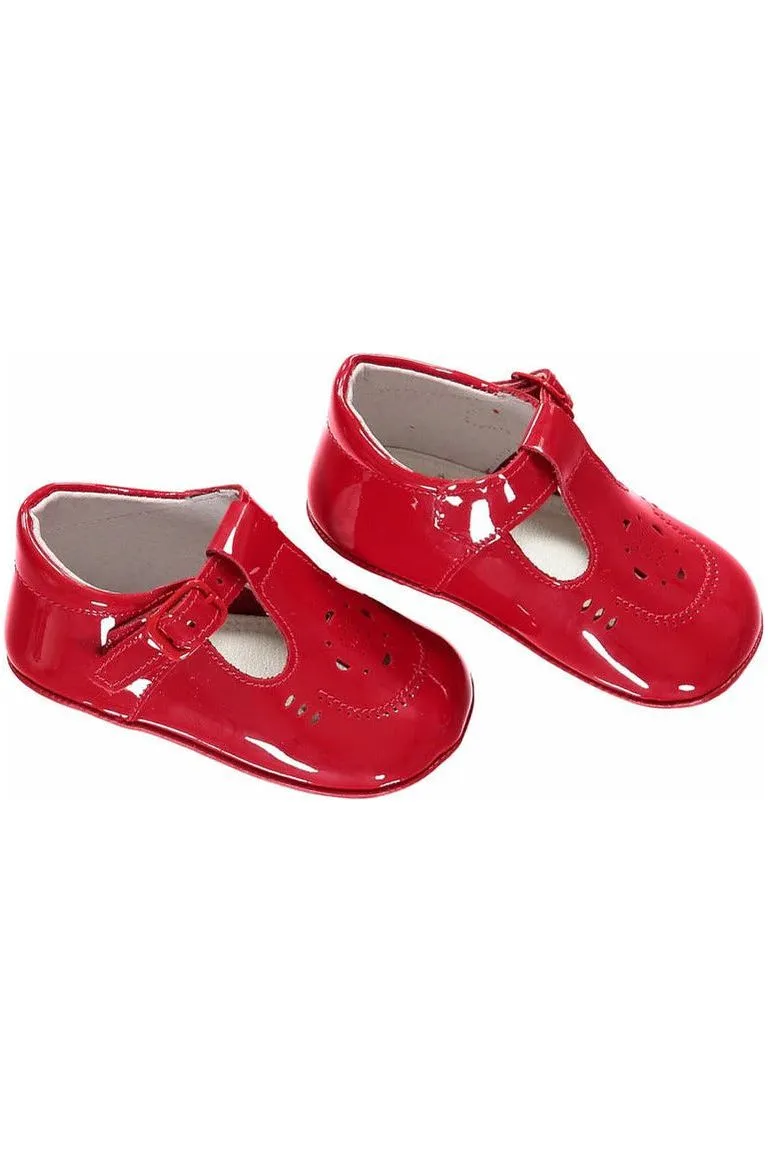 Carriage Boutique Red Soft Sole Baby Girl Shoes