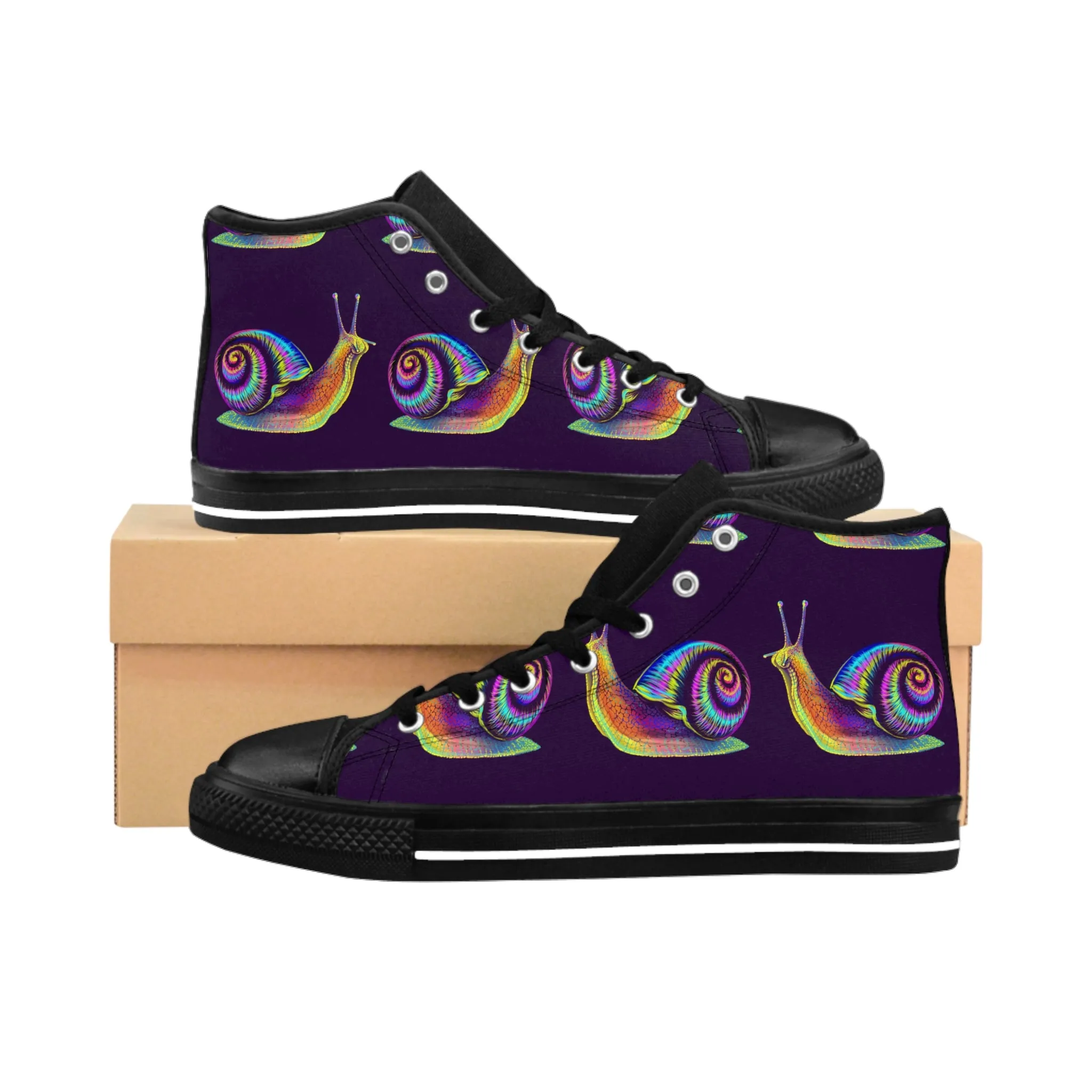 Colorful Snail Women's Classic Sneakers