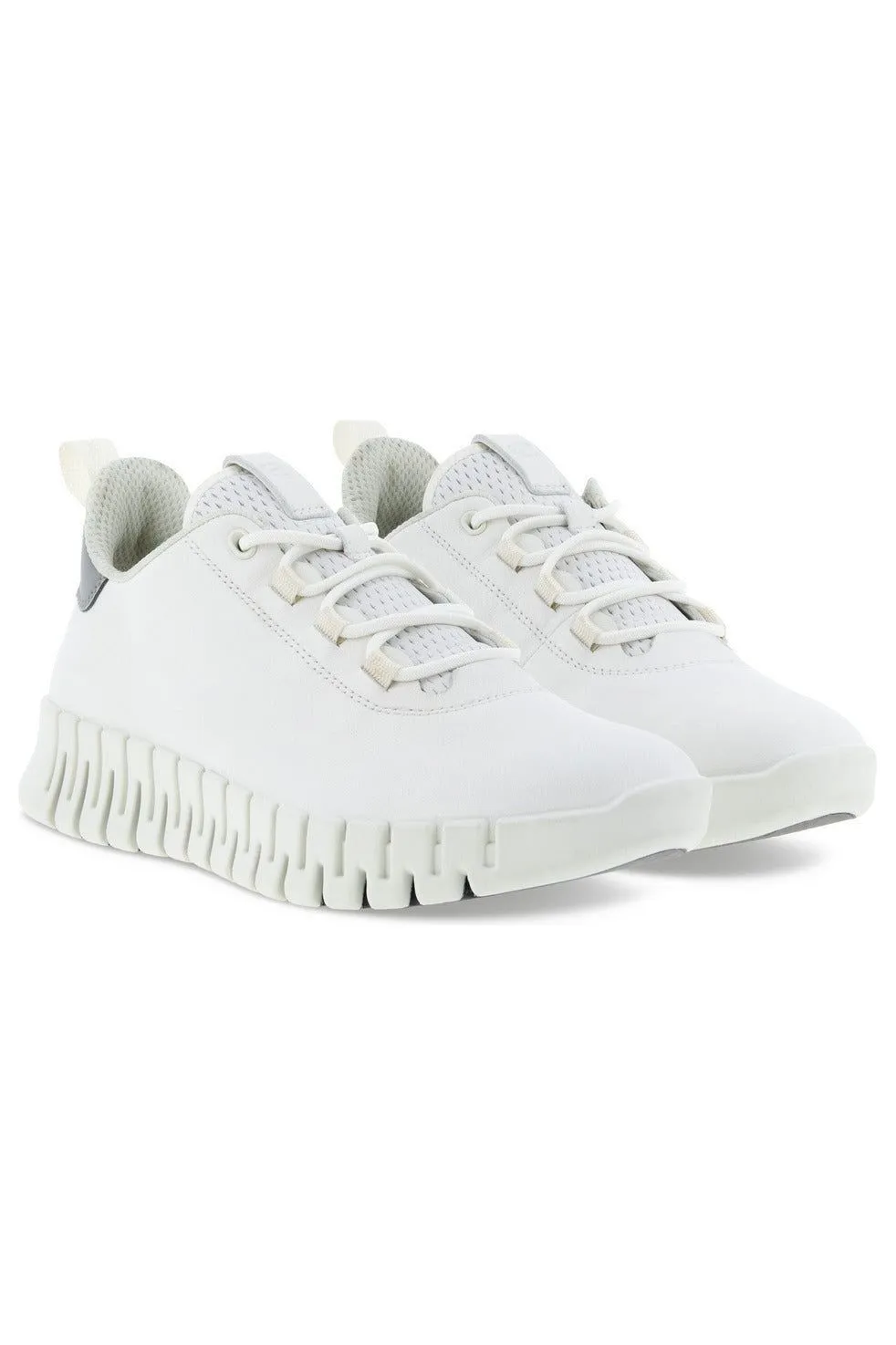 ECCO Womens Gruuv 218203 60718 in white leather
