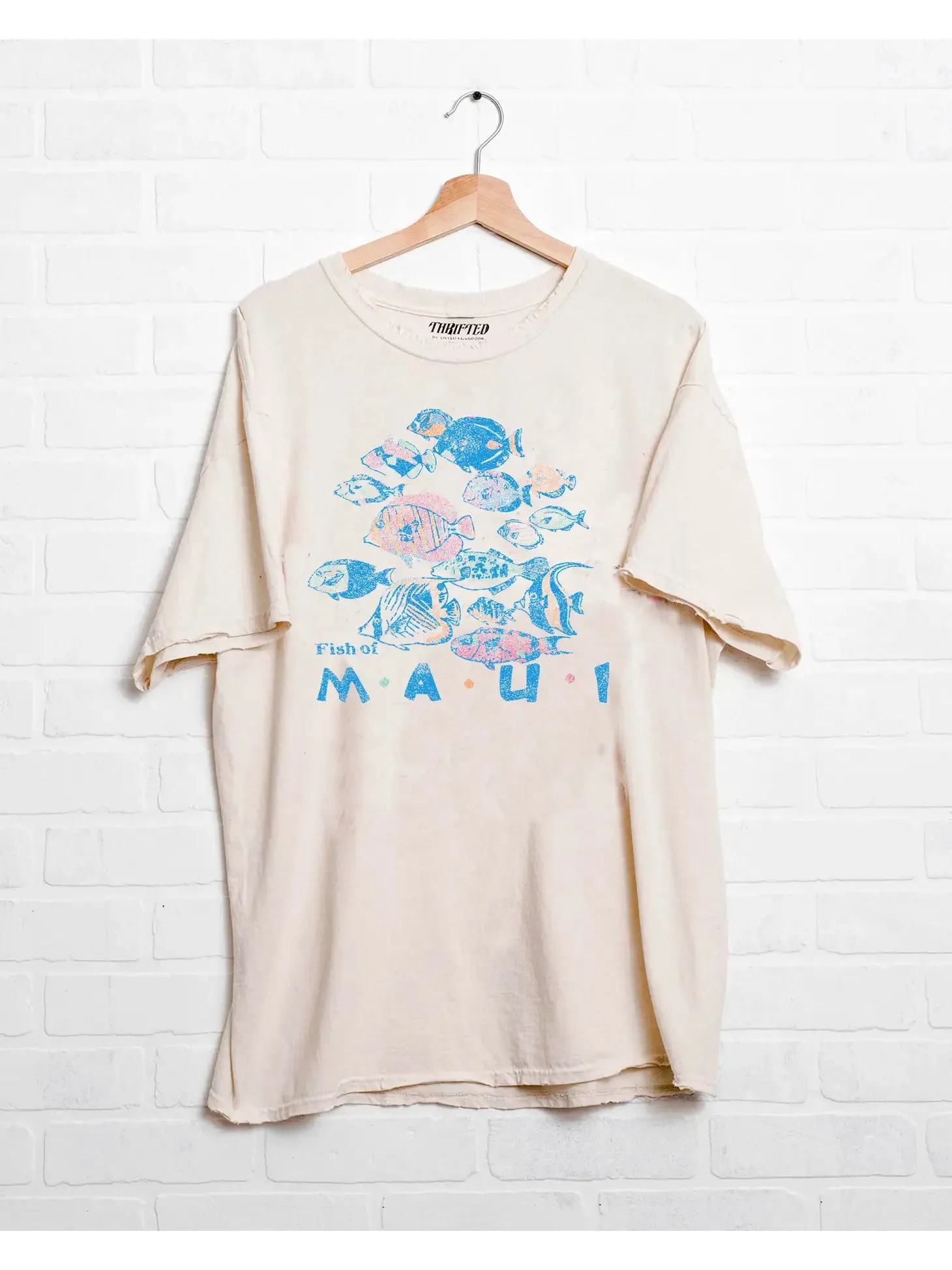 Fish of Maui thrifted tee
