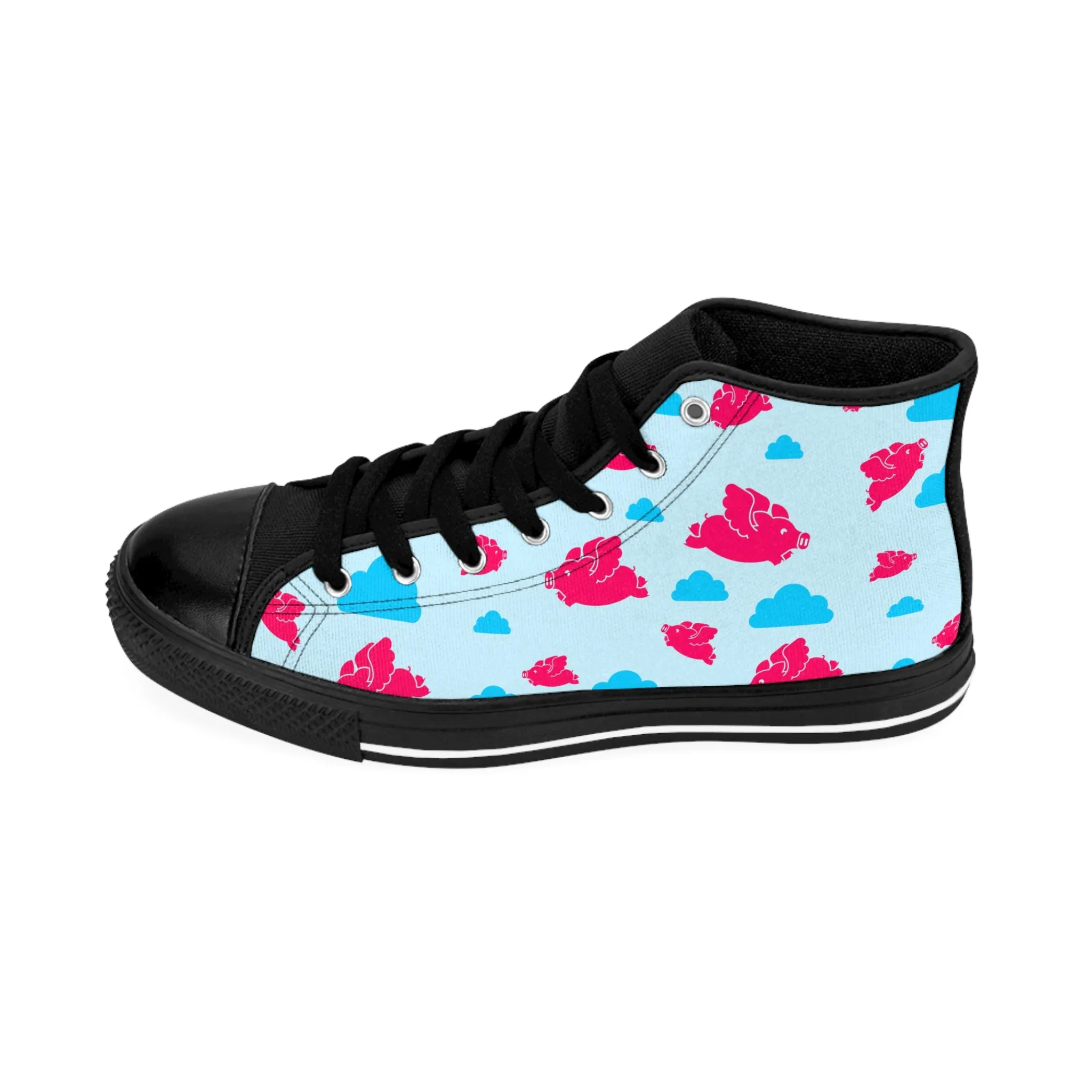 Flying Pink Pig Women's Classic Sneakers