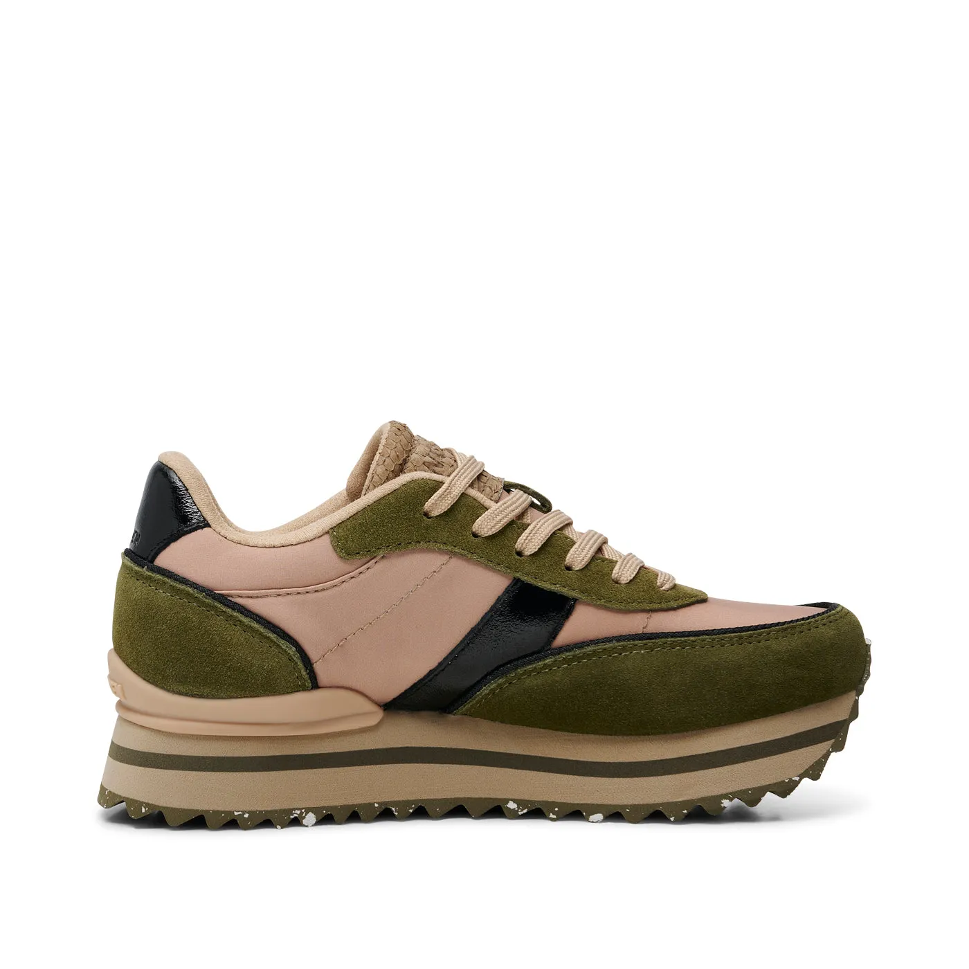 Nellie II Metallic Plateau - Coffee Cream/Dark Olive