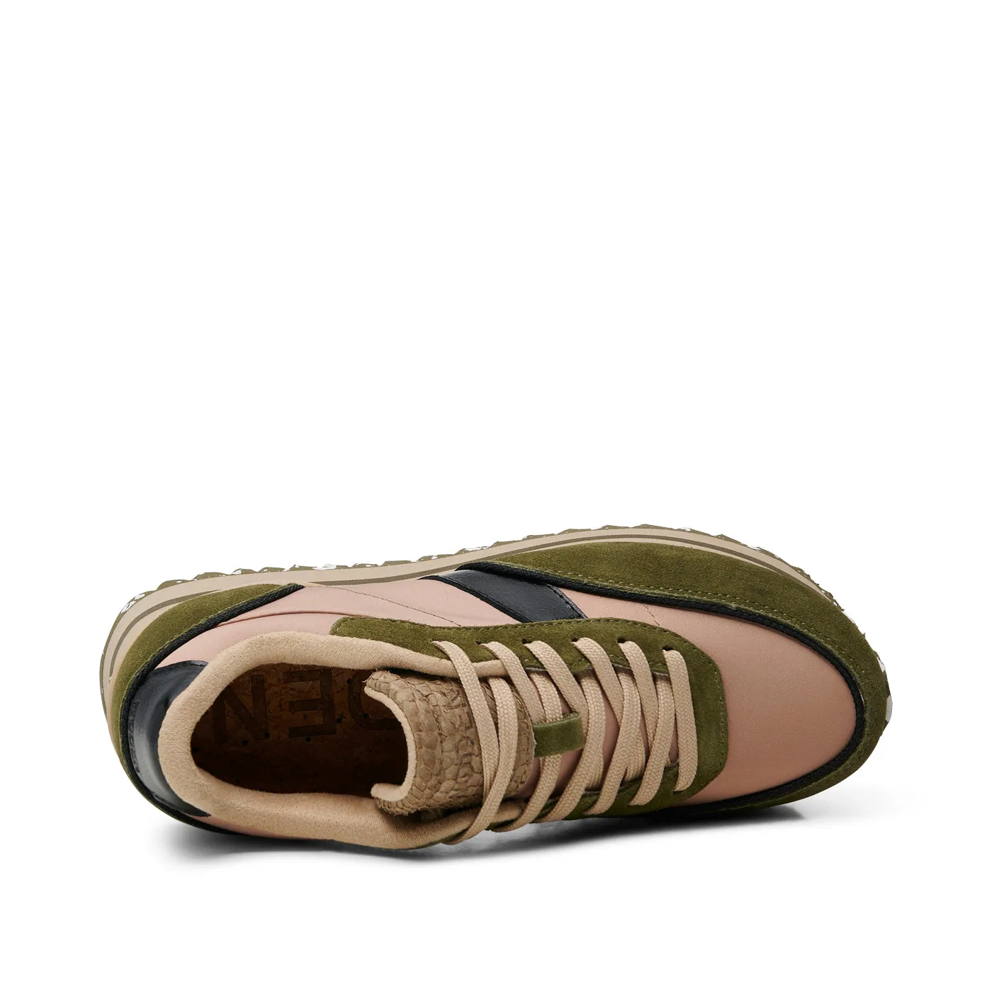 Nellie II Metallic Plateau - Coffee Cream/Dark Olive